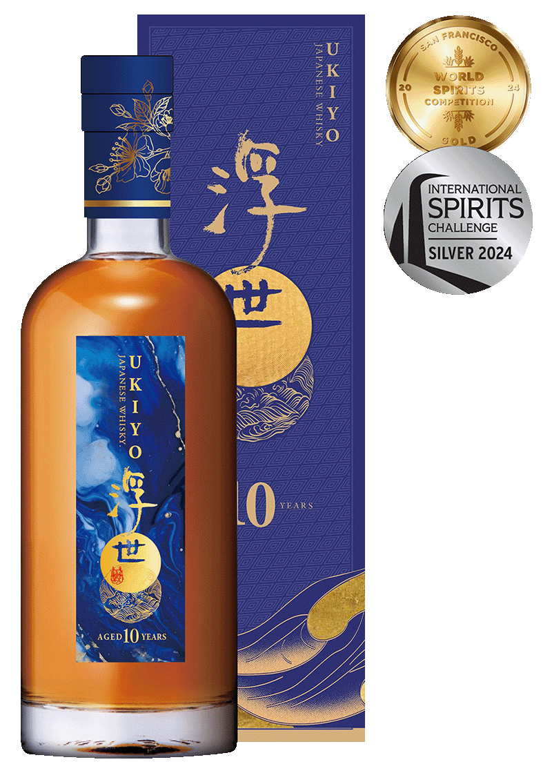 浮世 10 年藍標 UKIYO WHISKY 10-YEAR BLUE LABEL